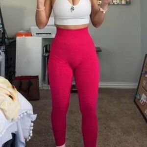 Alphalete Amplify Pink High-Waisted Leggings Small